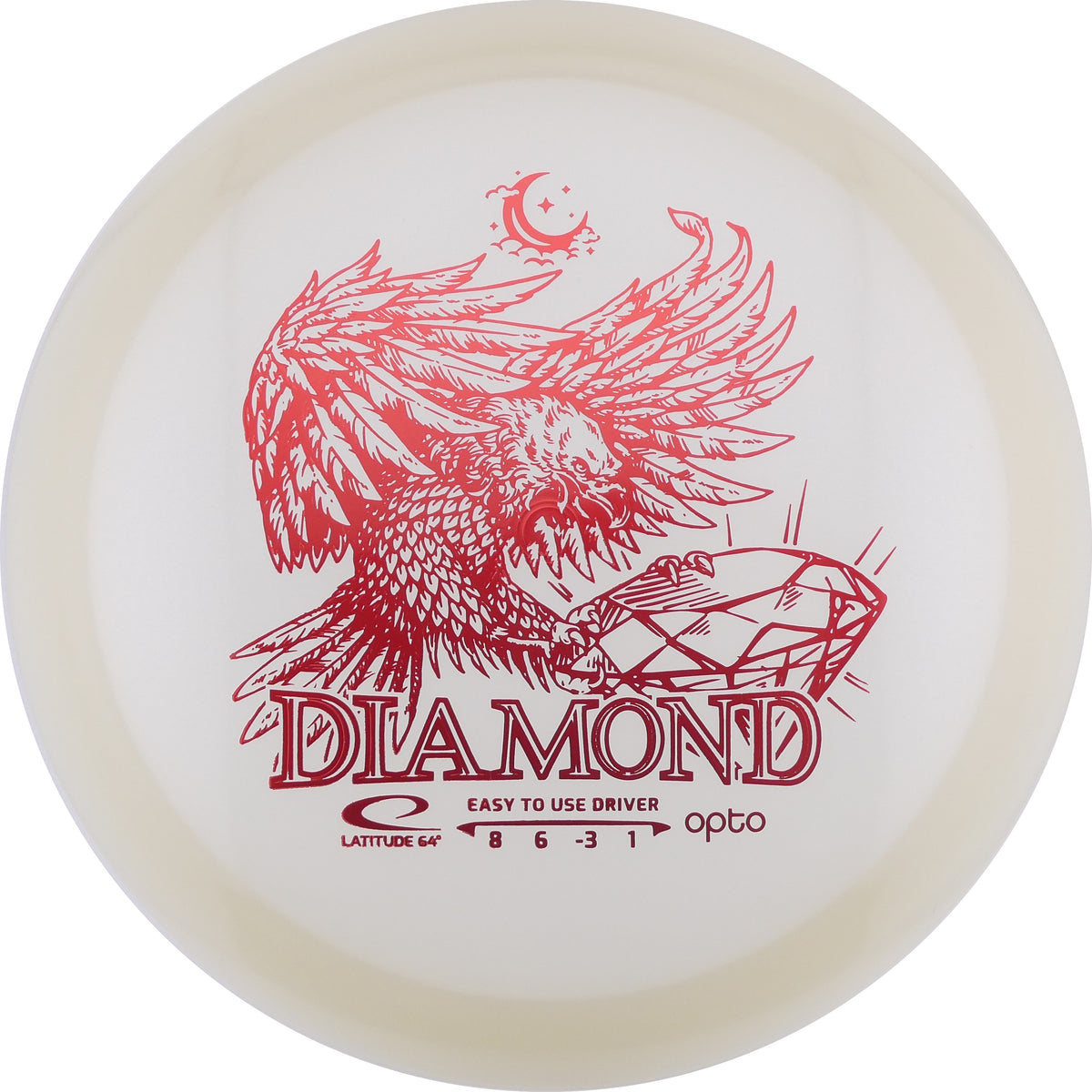 Latitude 64 Opto Moonshine Diamond 155-159g fairway driver disc golf disc