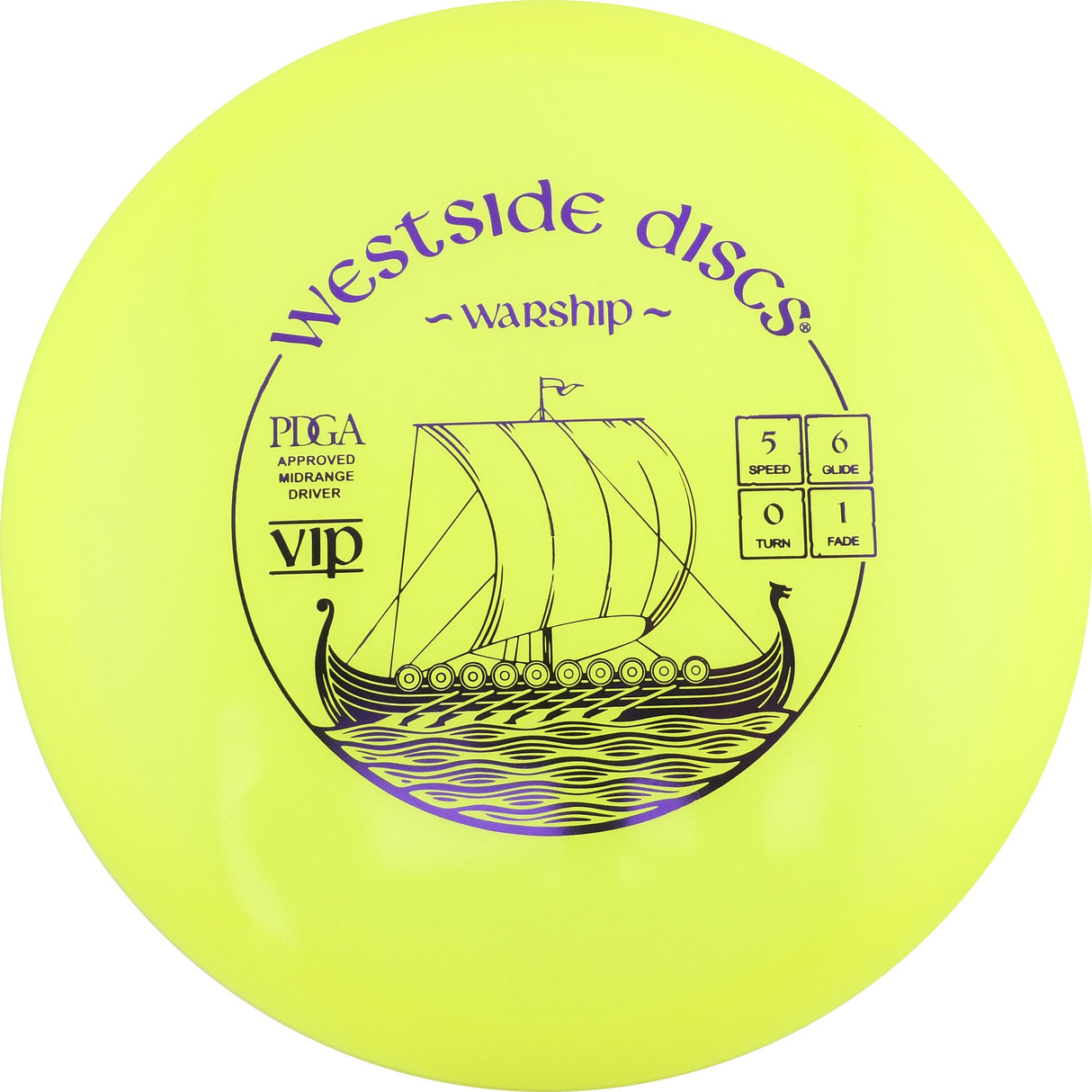 Westside Discs VIP Warship 173-176g midrange disc golf disc