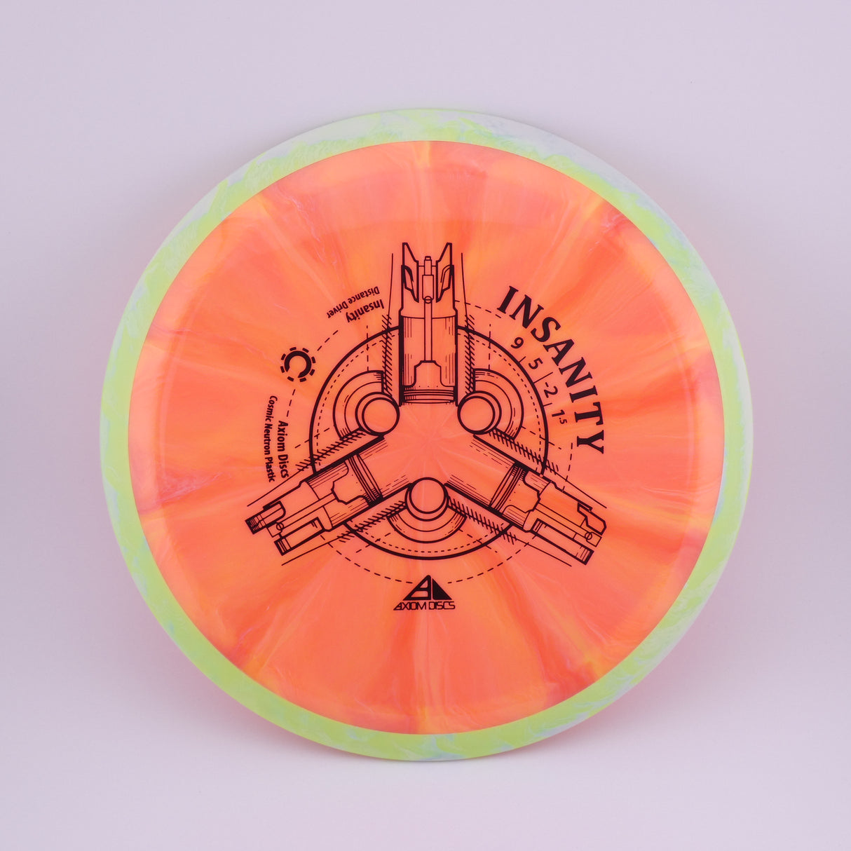Axiom Cosmic Neutron Insanity 170-175g slightly understable control driver disc golf disc