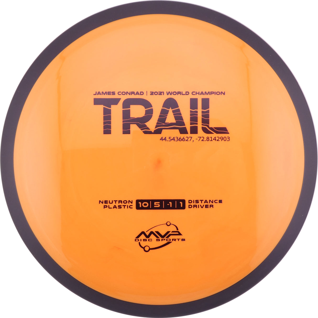 MVP Neutron Trail 165-169g slightly understable distance driver disc golf disc