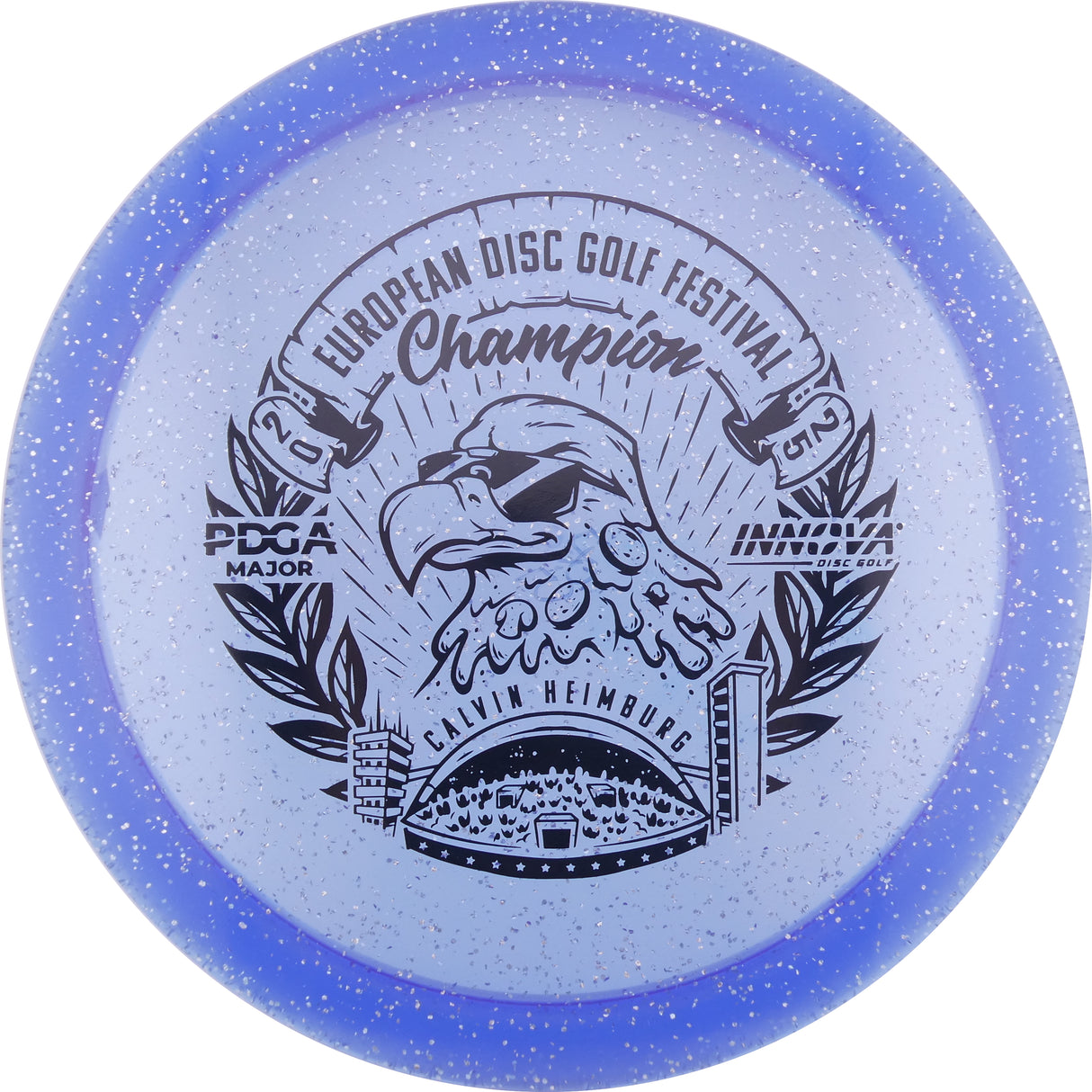 Innova Metal Flake Champion Eagle – Calvin Heimburg (Commemorative) slightly overstable fairway driver disc golf disc