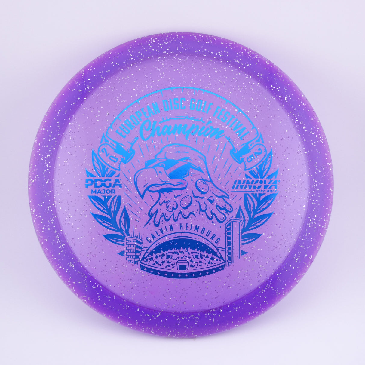 Innova Metal Flake Champion Eagle – Calvin Heimburg (Commemorative) slightly overstable fairway driver disc golf disc