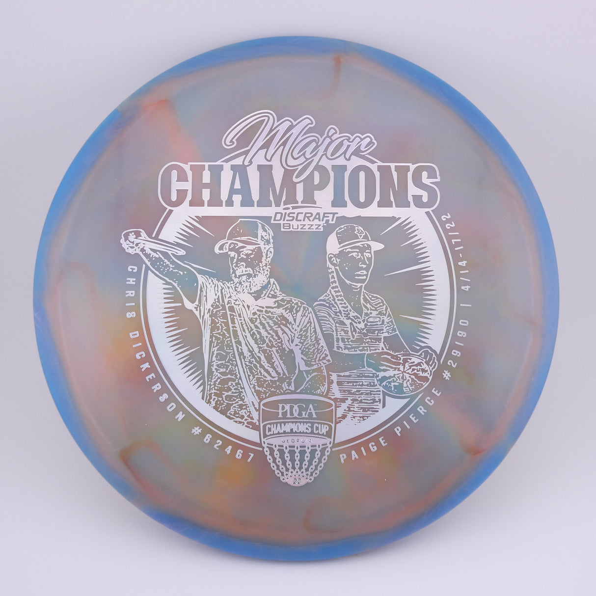 Discraft ESP Swirl Buzzz – Major Champions Stamp (Chris Dickerson & Paige Pierce) (Top Tier Vault) stable midrange disc golf disc