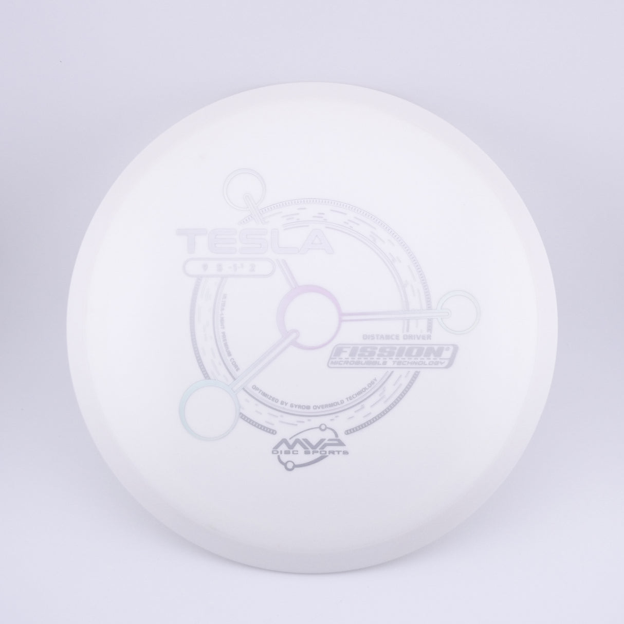 MVP Fission Tesla 140-144g slightly overstable distance driver disc golf disc