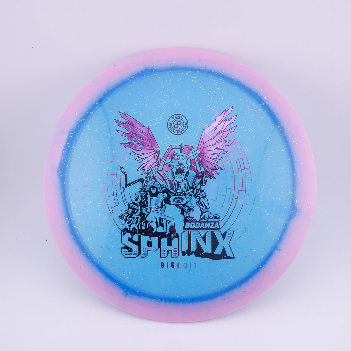 Infinite Discs Sphinx – Anthony Bodanza Signature Halo Metal Flake C-Blend – Pink 166-169g
