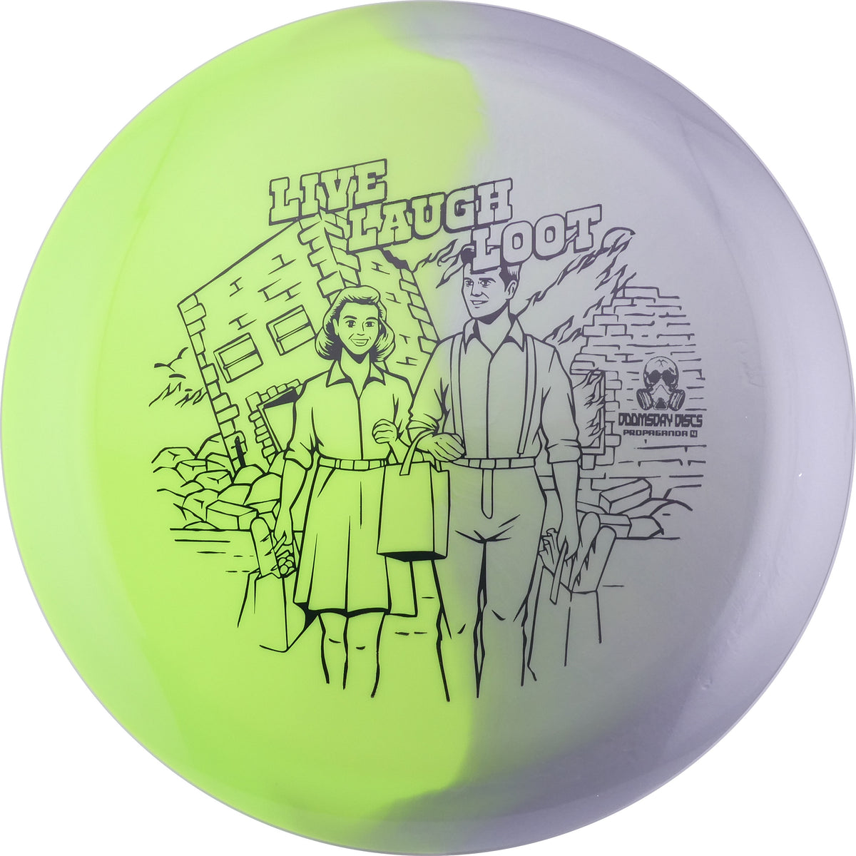 Doomsday Discs Retina Propaganda – Green/Silver "Be Happy, The End is Near" 173-176g