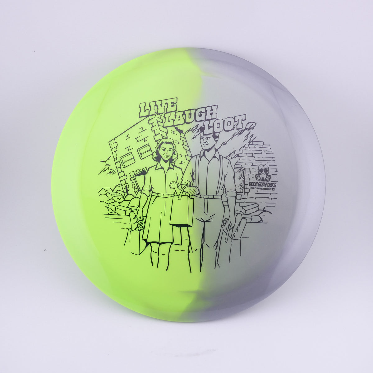 Doomsday Discs Retina Propaganda – Green/Silver "Be Happy, The End is Near" 173-176g