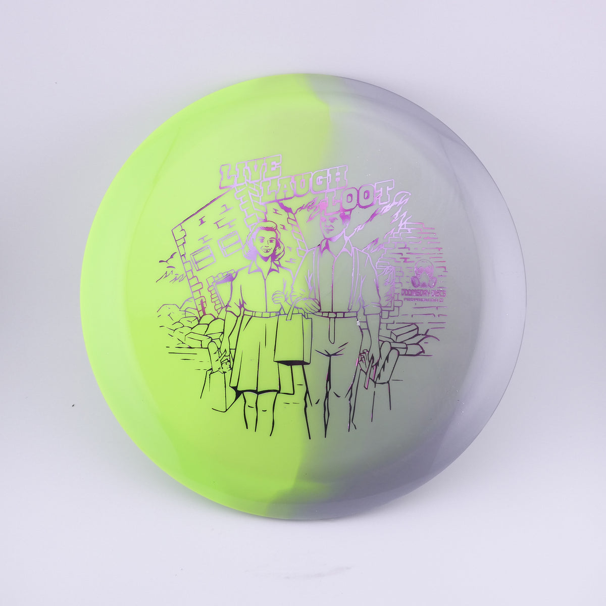 Doomsday Discs Retina Propaganda – Green/Silver "Be Happy, The End is Near" 173-176g