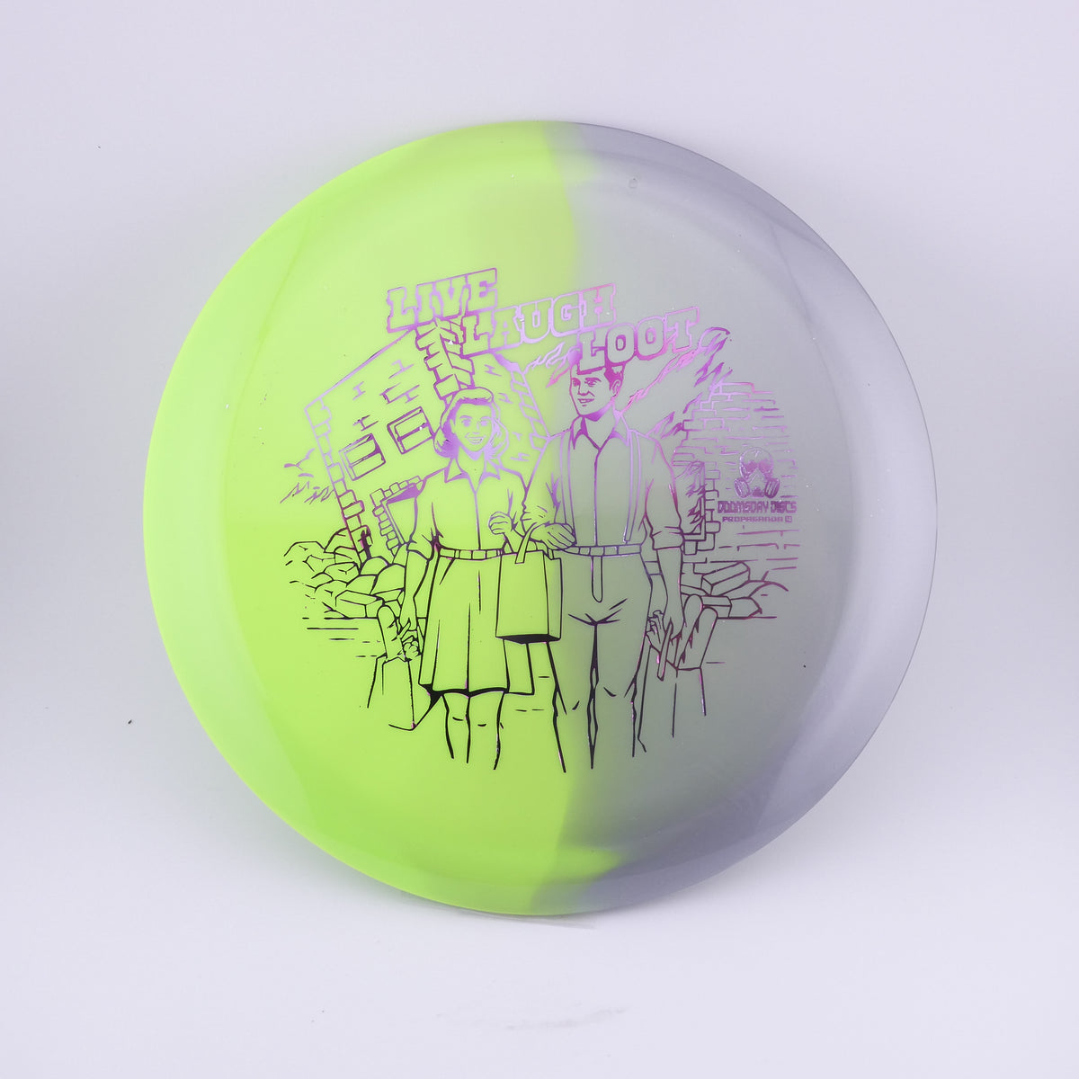 Doomsday Discs Retina Propaganda – Green/Silver "Be Happy, The End is Near" 173-176g