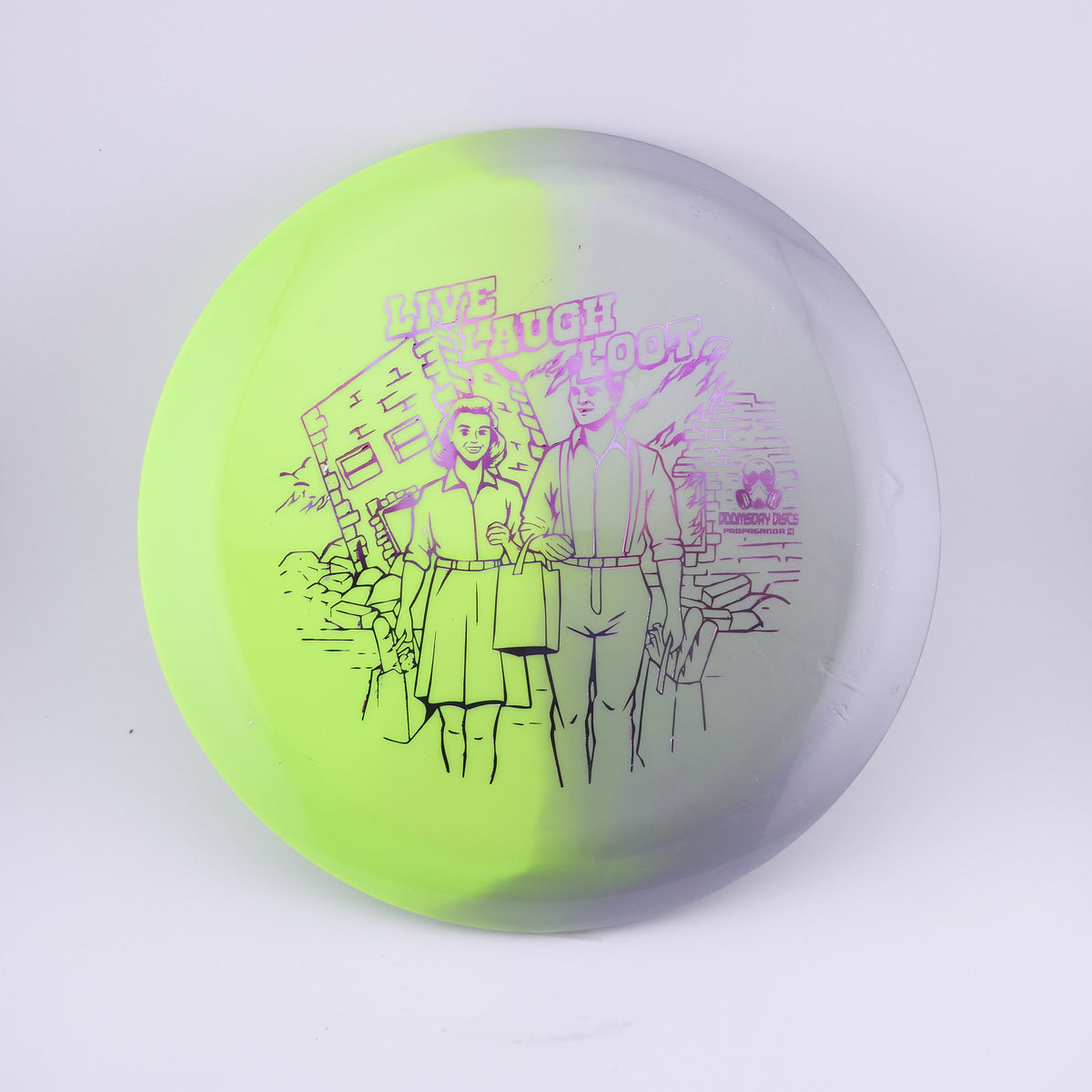 Doomsday Discs Retina Propaganda – Green/Silver "Be Happy, The End is Near" 173-176g