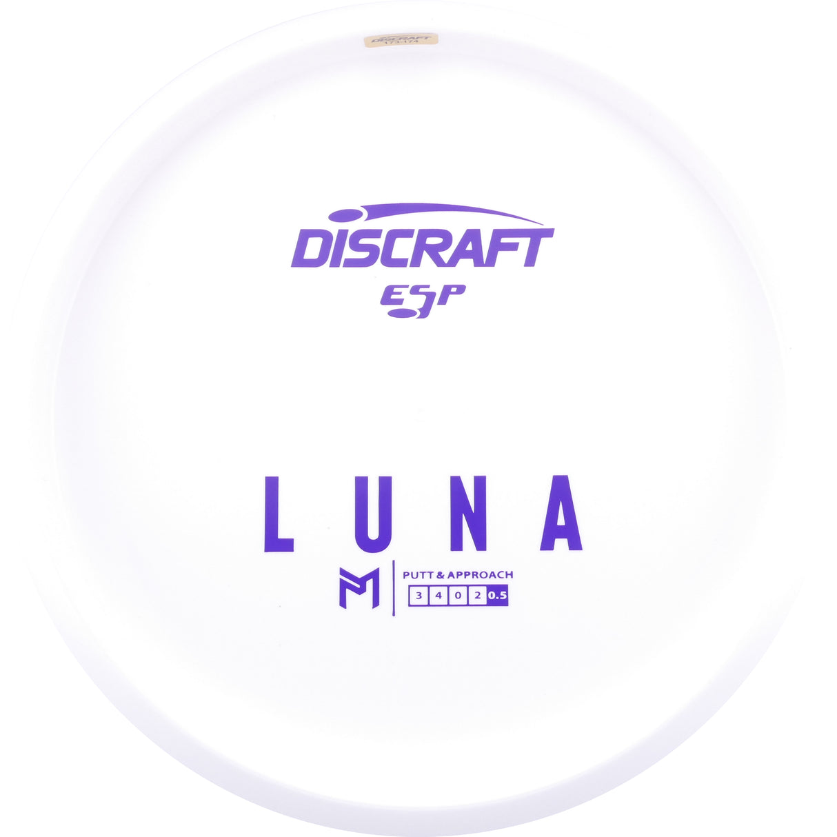 Paul McBeth White ESP Luna Bottom Stamp 173-174g putt & approach disc disc golf disc