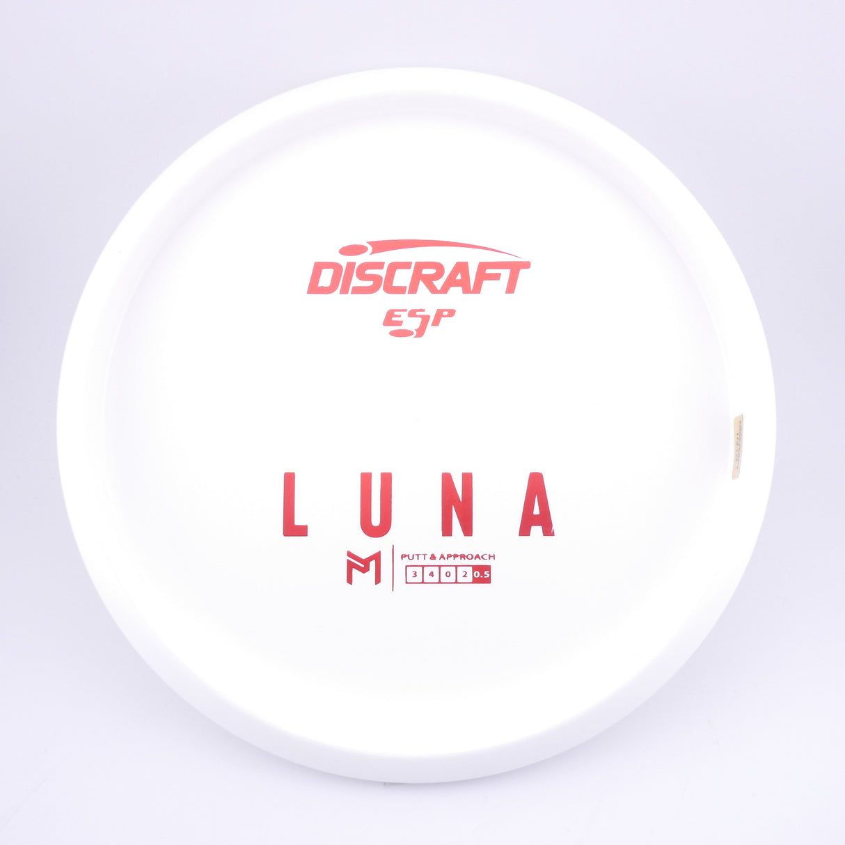 Paul McBeth White ESP Luna Bottom Stamp 173-174g putt & approach disc disc golf disc
