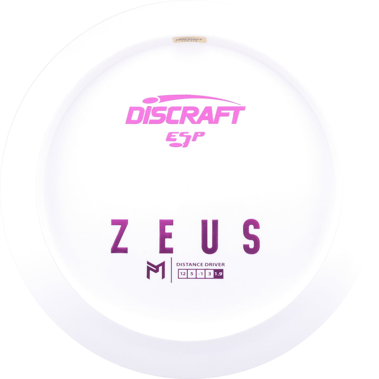 Discraft Paul McBeth White ESP Zeus Bottom Stamp 173-174g distance driver disc golf disc