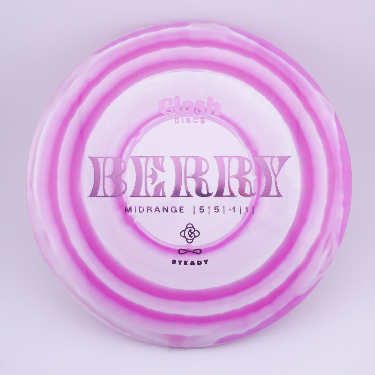 Clash Discs Steady Ring Berry 173-176g midrange disc golf disc