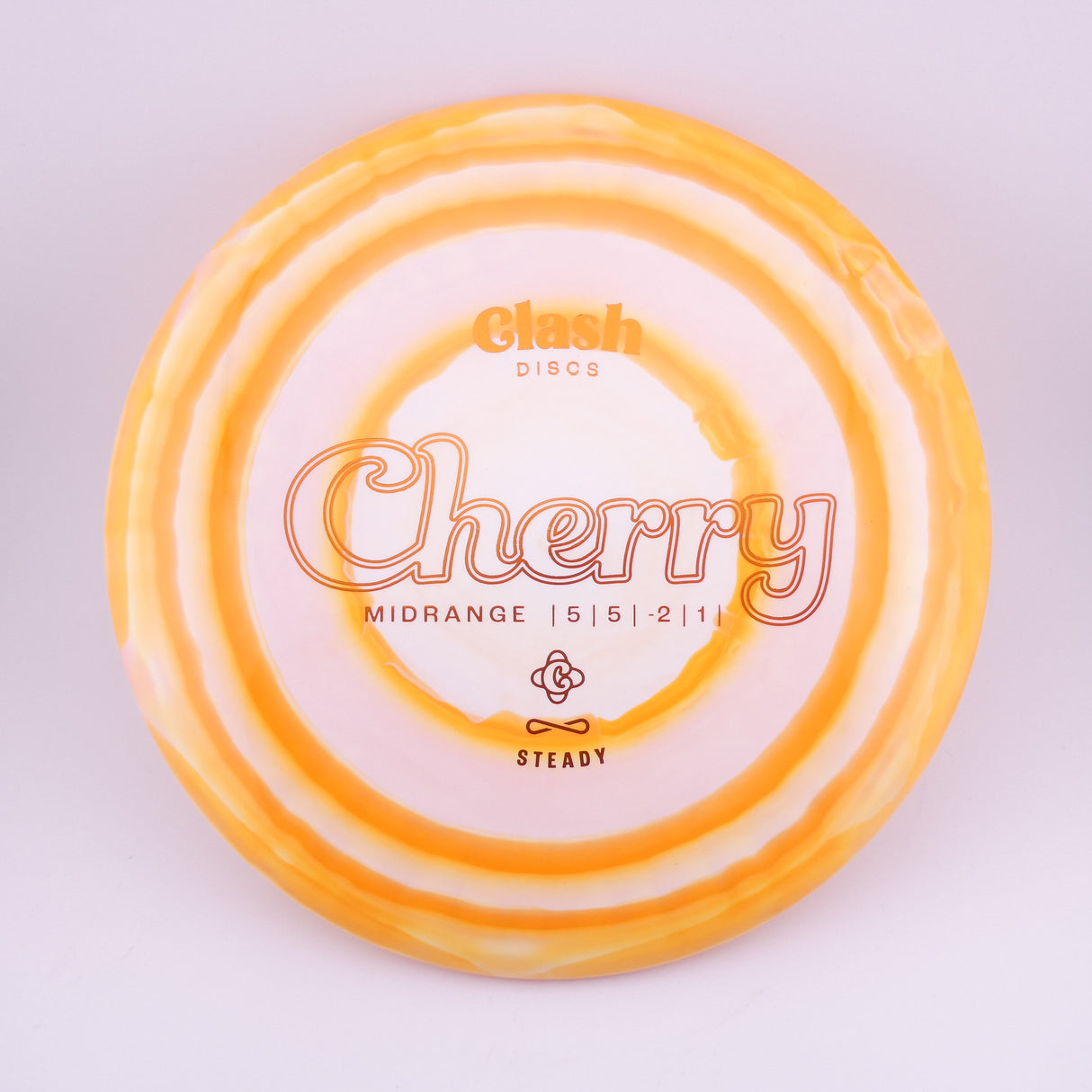 Clash Discs Steady Ring Cherry 173-176g midrange disc golf disc