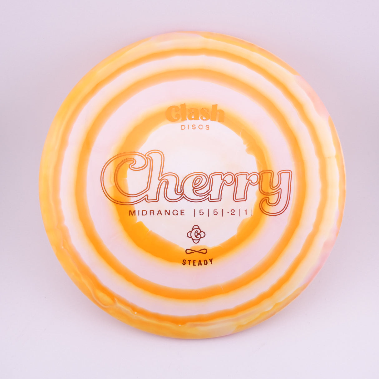 Clash Discs Steady Ring Cherry 173-176g midrange disc golf disc