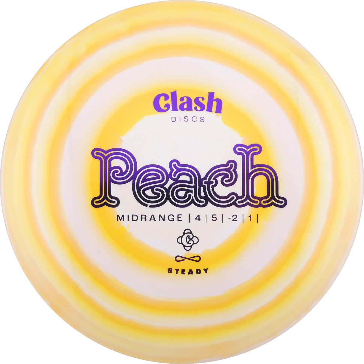 Clash Discs Steady Ring Peach 177g+ midrange disc golf disc