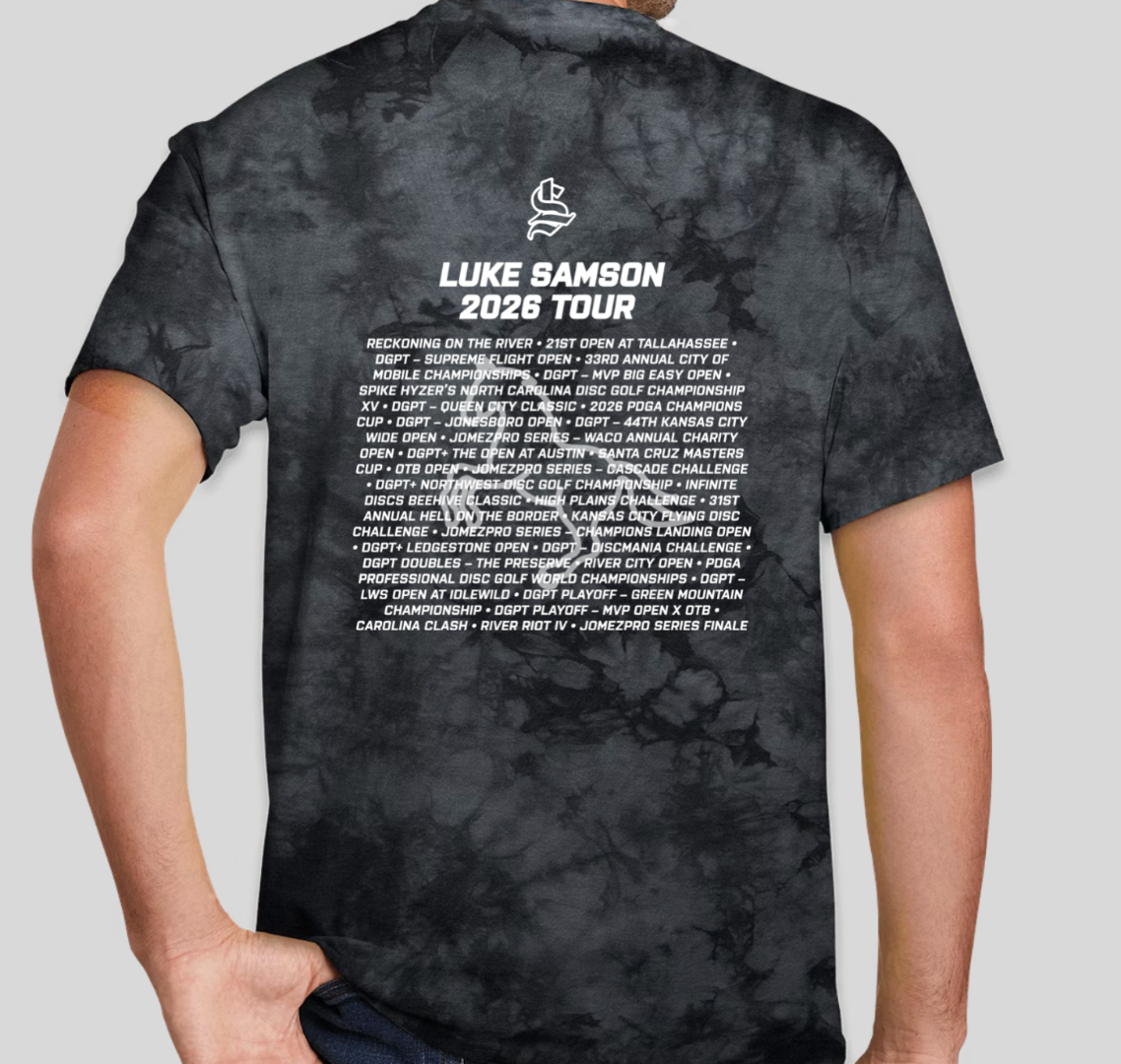 Top Tier Disc Golf x Luke Samson Tour Tee - disc golf apparel