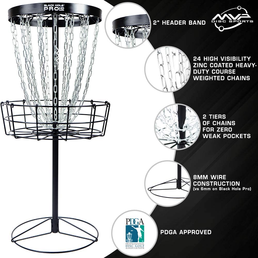 MVP Black Hole Pro HD - disc golf basket