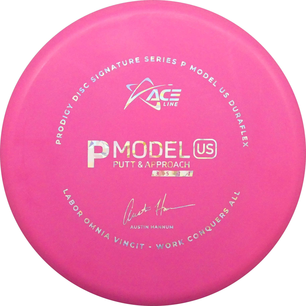 Prodigy ACE Line P Model US Putt & Approach Disc - Austin Hannum 2022 Signature Series - 170-175g disc golf disc