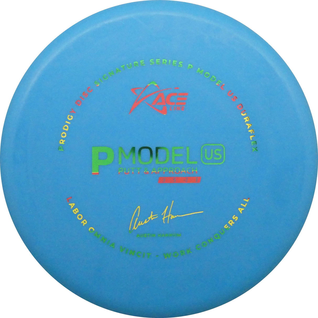 Prodigy ACE Line P Model US Putt & Approach Disc - Austin Hannum 2022 Signature Series - 170-175g disc golf disc