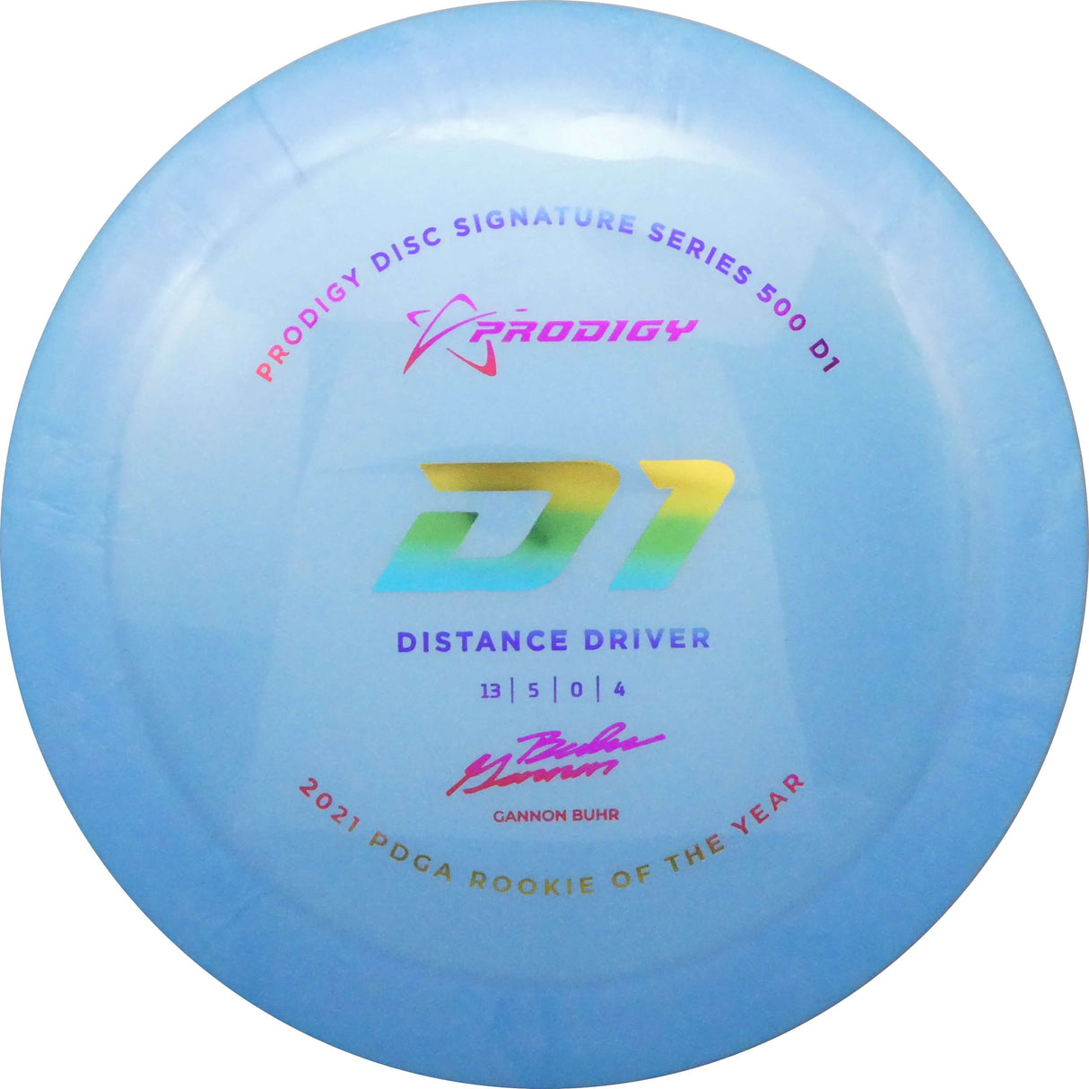 Prodigy D1 Distance Driver - Gannon Buhr 2022 Signature Series - 500 Plastic - 170-174g disc golf disc