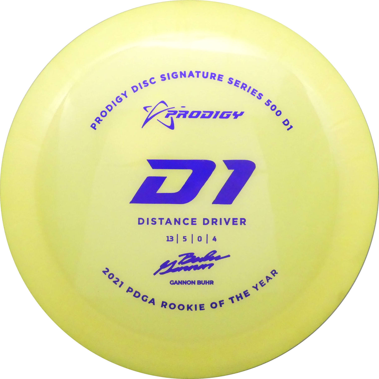 Prodigy D1 Distance Driver - Gannon Buhr 2022 Signature Series - 500 Plastic - 170-174g disc golf disc