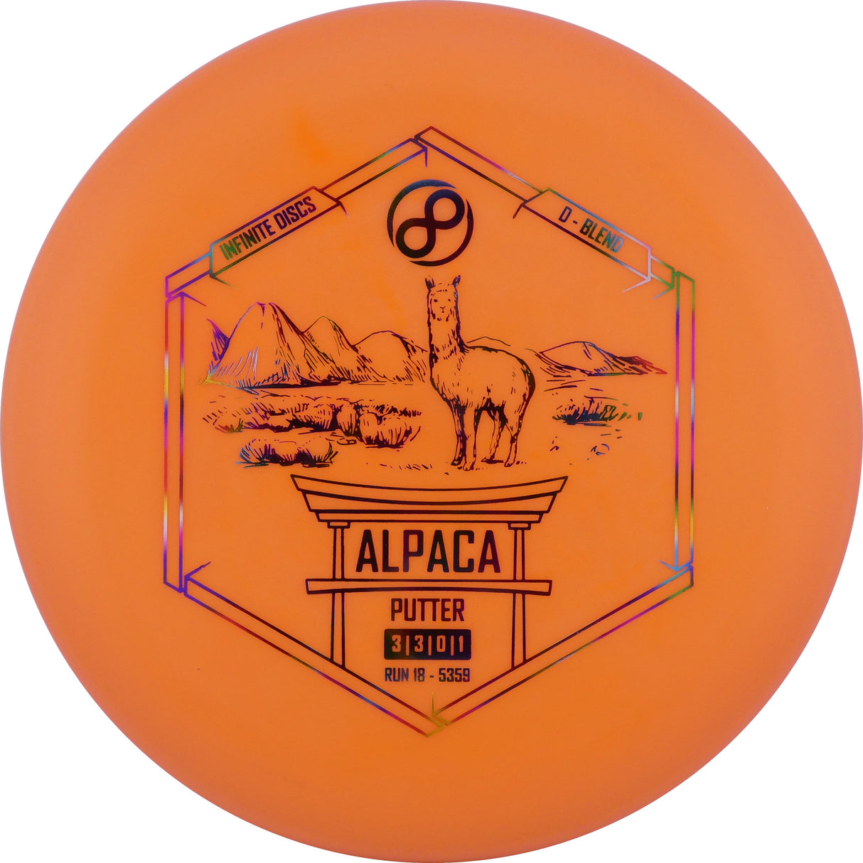 Infinite D-Blend Alpaca 173-176g stable putt & approach disc disc golf disc