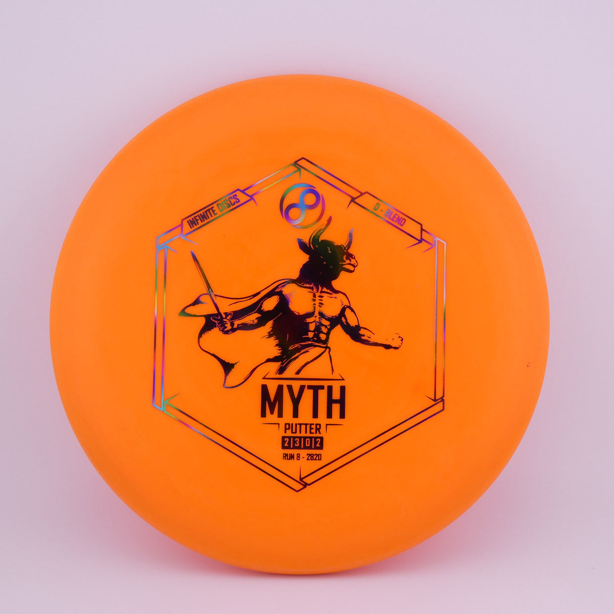 Infinite D Blend Myth 173-176g Orange stable putt & approach disc disc golf disc