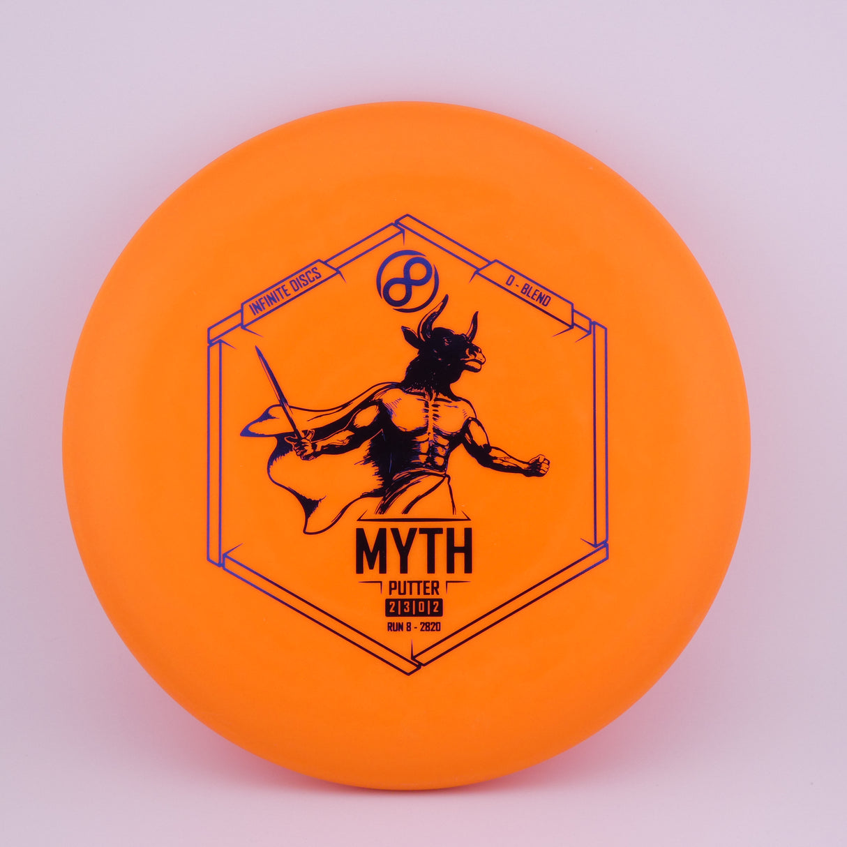 Infinite D Blend Myth 173-176g Orange stable putt & approach disc disc golf disc