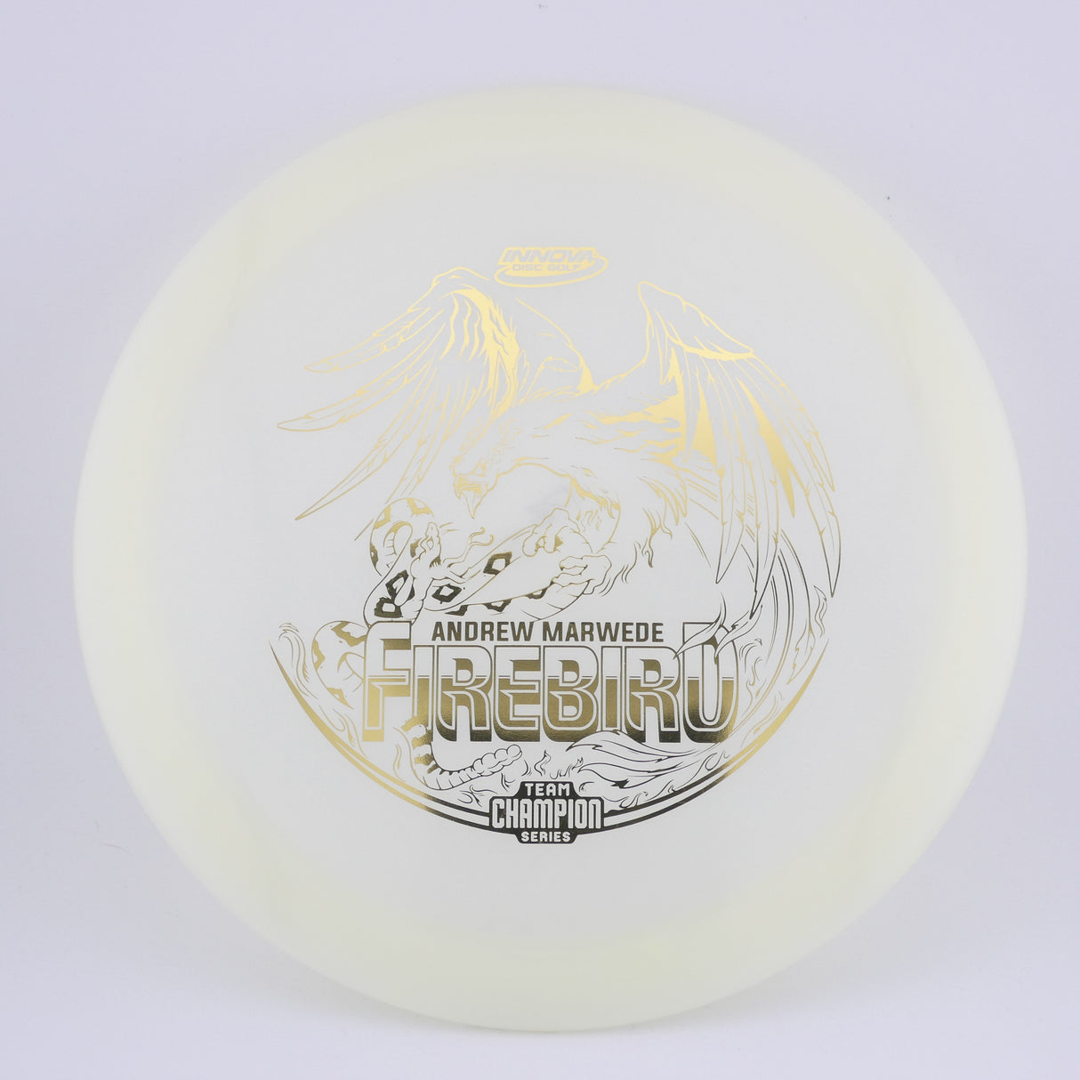 Innova Champion Glow Firebird Andrew Marwede (Tour Series) 173-175g control driver disc golf disc