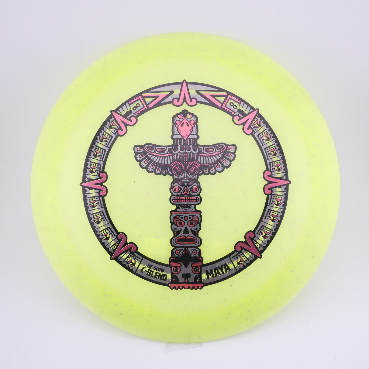 Infinite Metal Flake Glow C-Blend Maya 173-176g (Yellow) distance driver disc golf disc
