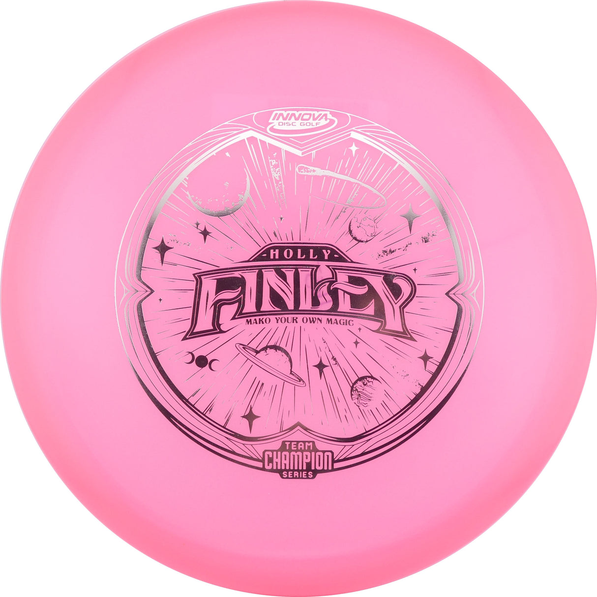 Innova Champion Color Glow Mako 3 Holly Finley (Tour Series) Pink midrange disc golf disc