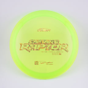 Discraft 1st Run Captain's Raptor - Special Blend Z overstable control driver disc golf disc