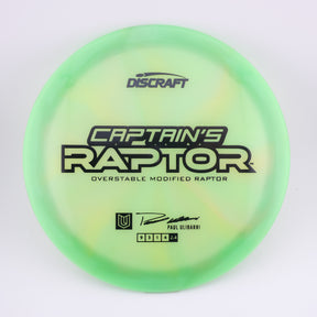Discraft 4th Run Captain's Raptor - Premium Z Swirl overstable control driver disc golf disc