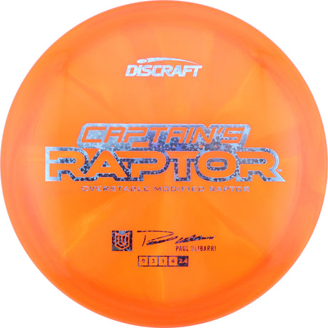 Discraft 4th Run Captain's Raptor - Premium Z Swirl overstable control driver disc golf disc