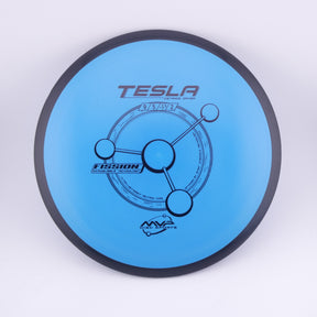 MVP Fission Tesla 170-175g slightly overstable distance driver disc golf disc