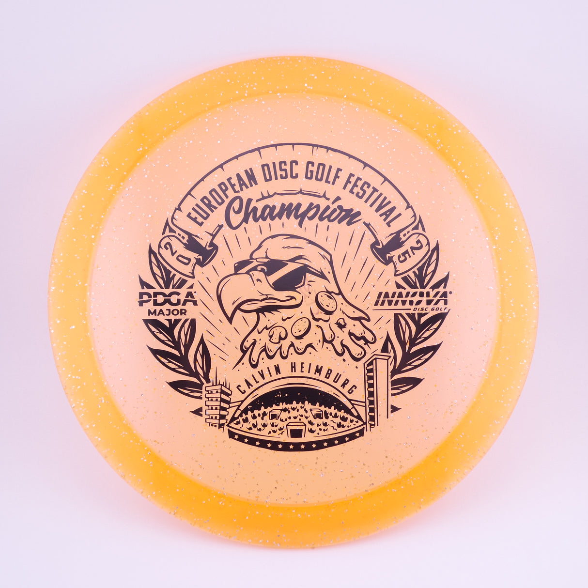 Innova Metal Flake Champion Eagle – Calvin Heimburg (Commemorative) slightly overstable fairway driver disc golf disc