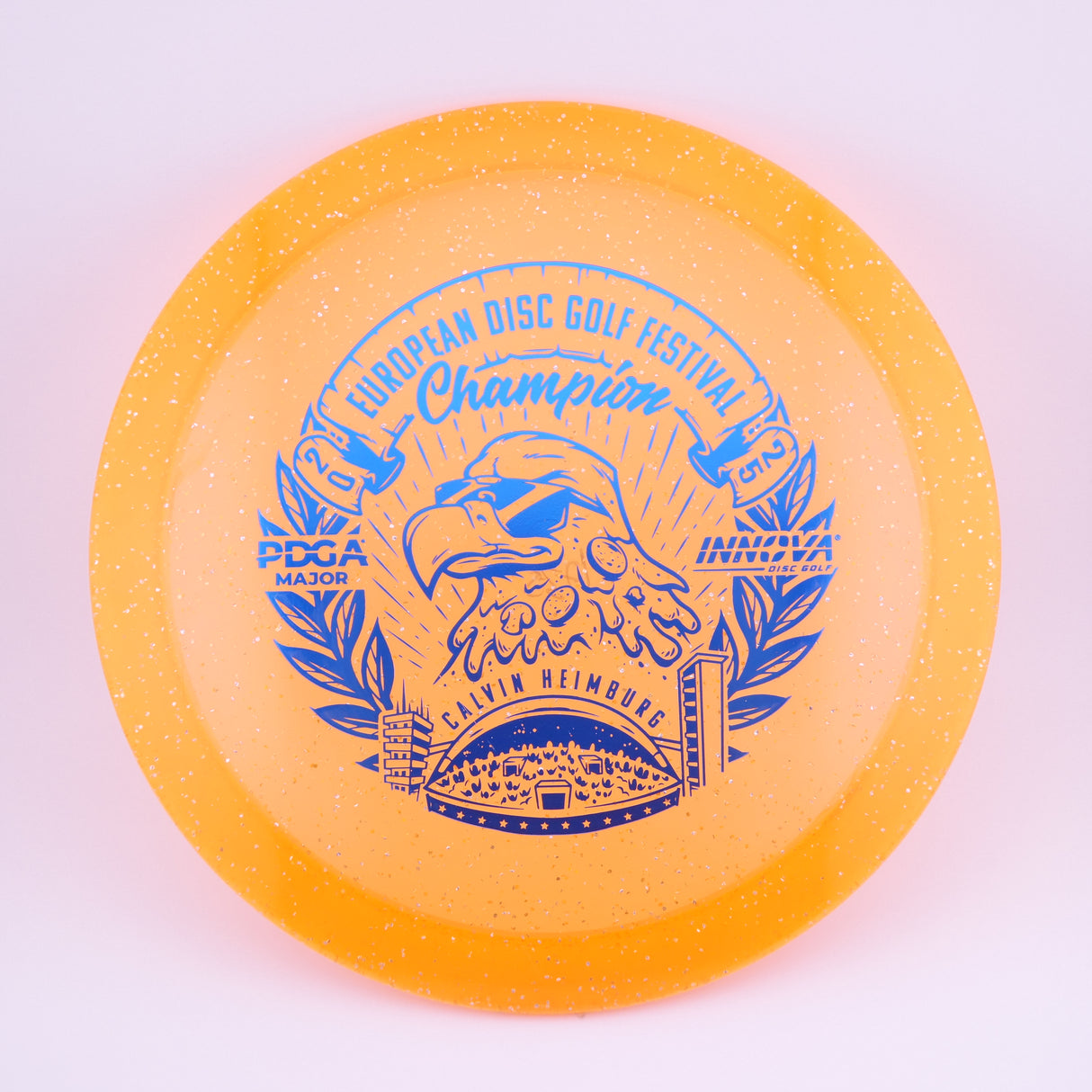 Innova Metal Flake Champion Eagle – Calvin Heimburg (Commemorative) slightly overstable fairway driver disc golf disc