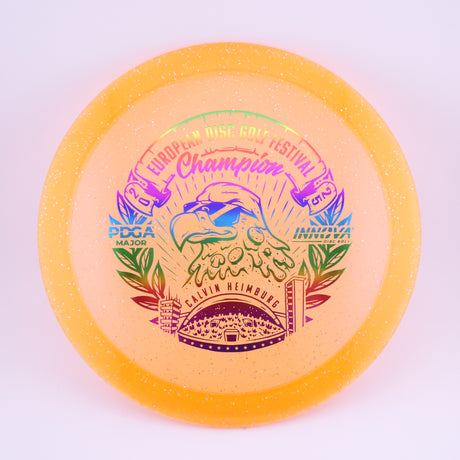 Innova Metal Flake Champion Eagle – Calvin Heimburg (Commemorative) slightly overstable fairway driver disc golf disc