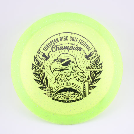 Innova Metal Flake Champion Eagle – Calvin Heimburg (Commemorative) slightly overstable fairway driver disc golf disc
