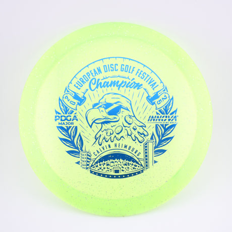 Innova Metal Flake Champion Eagle – Calvin Heimburg (Commemorative) slightly overstable fairway driver disc golf disc