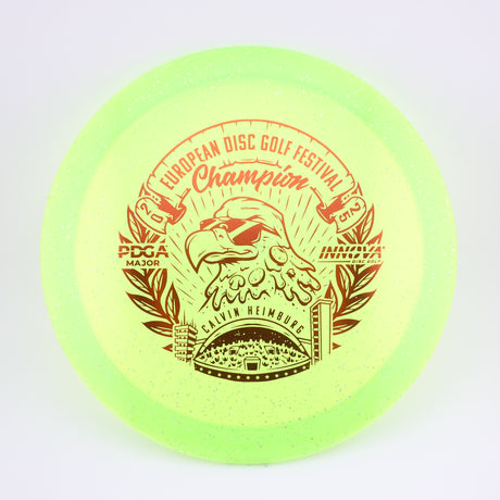 Innova Metal Flake Champion Eagle – Calvin Heimburg (Commemorative) slightly overstable fairway driver disc golf disc