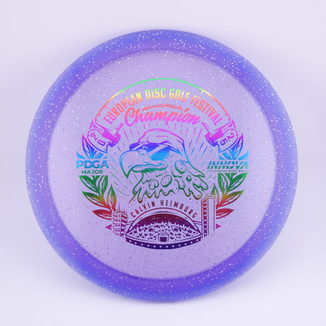 Innova Metal Flake Champion Eagle – Calvin Heimburg (Commemorative) slightly overstable fairway driver disc golf disc