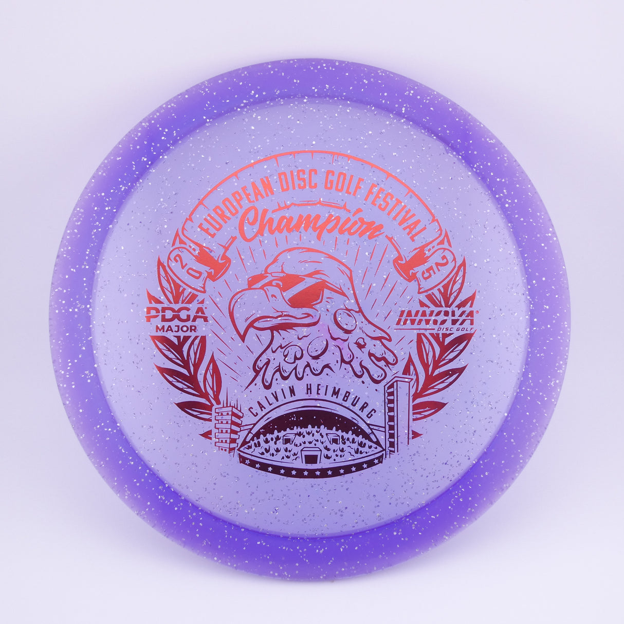 Innova Metal Flake Champion Eagle – Calvin Heimburg (Commemorative) slightly overstable fairway driver disc golf disc