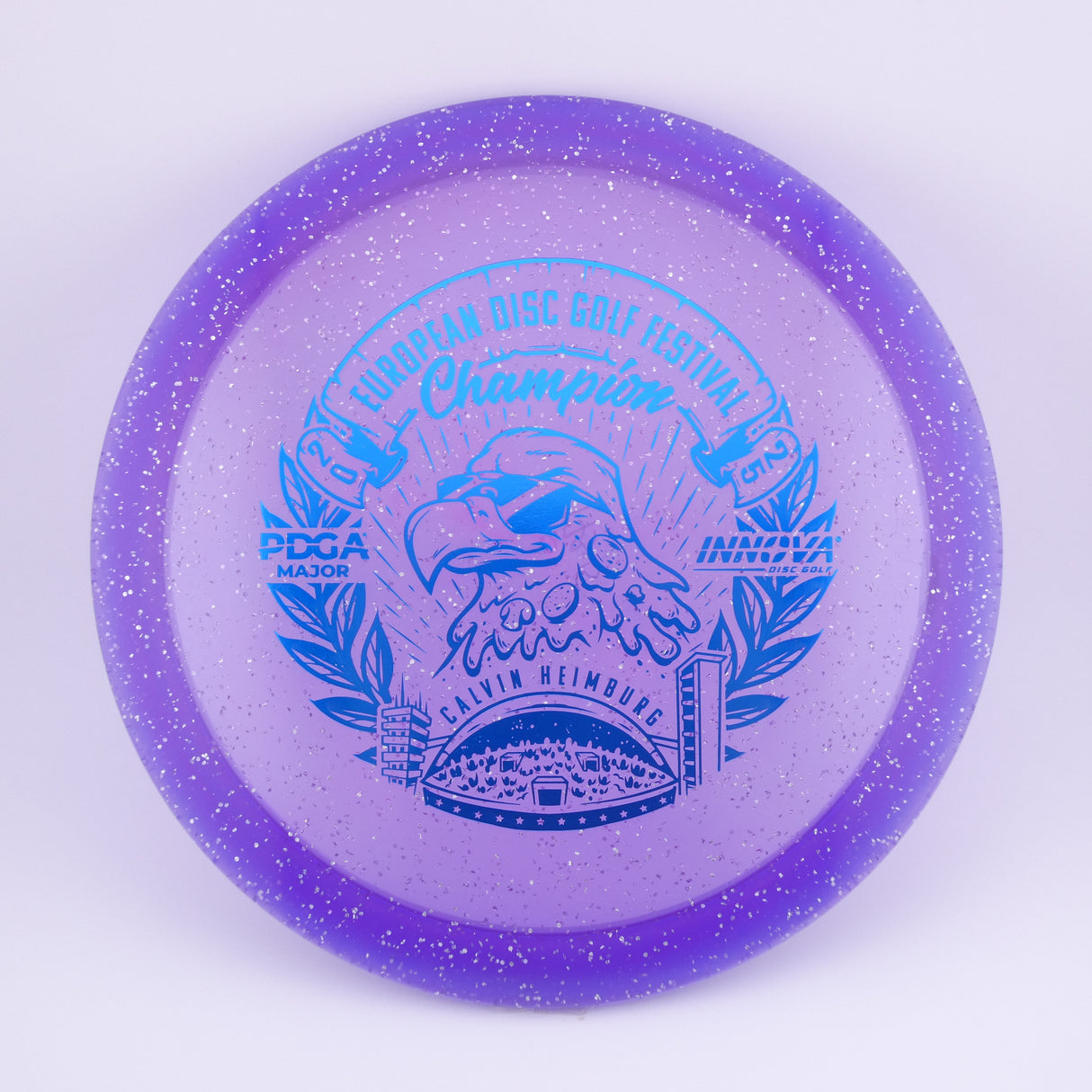 Innova Metal Flake Champion Eagle – Calvin Heimburg (Commemorative) slightly overstable fairway driver disc golf disc