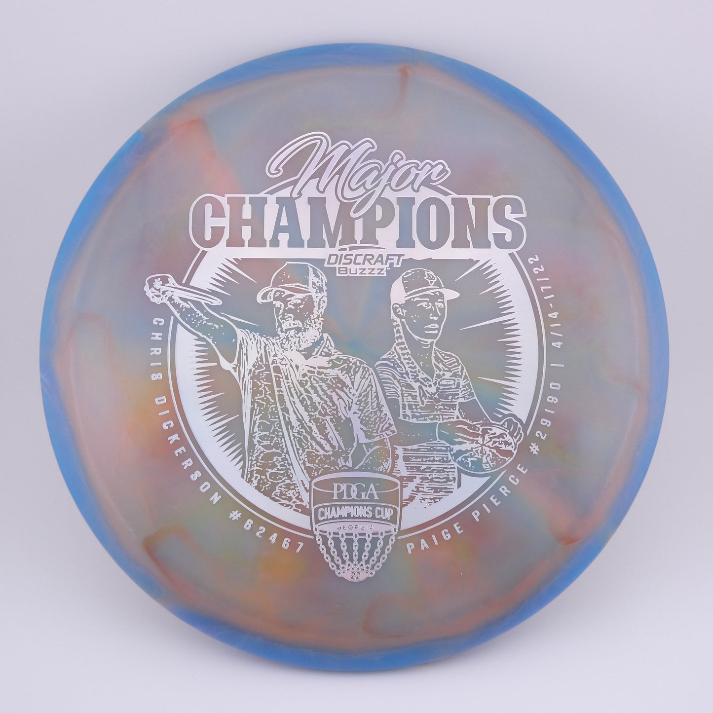 Discraft ESP Swirl Buzzz – Major Champions Stamp (Chris Dickerson & Paige Pierce) (Top Tier Vault)