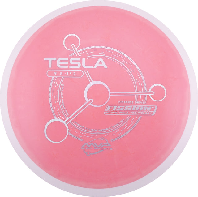 MVP Fission Tesla 140-144g slightly overstable distance driver disc golf disc