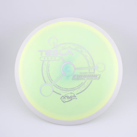 MVP Fission Tesla 140-144g slightly overstable distance driver disc golf disc