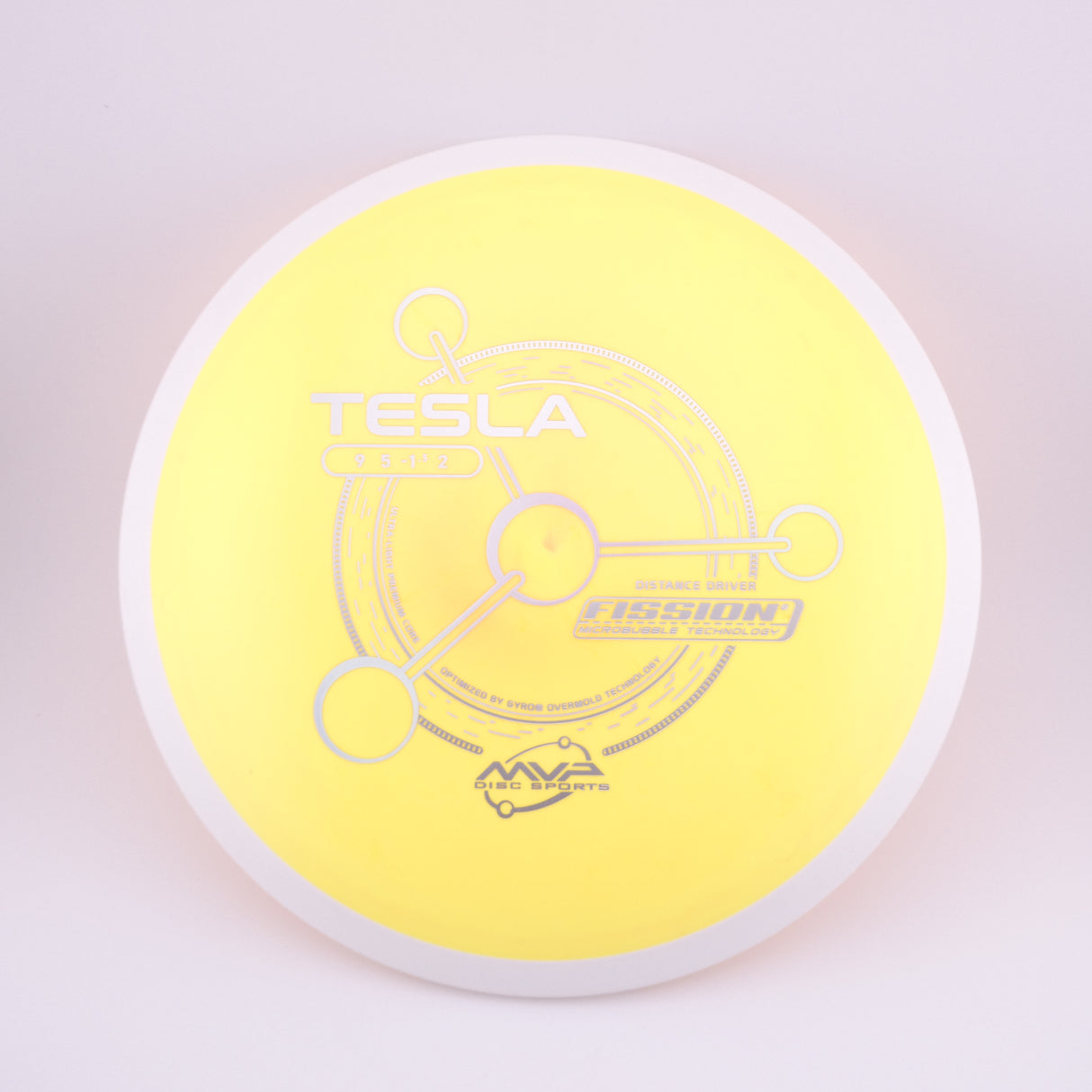 MVP Fission Tesla 135-139g slightly overstable distance driver disc golf disc